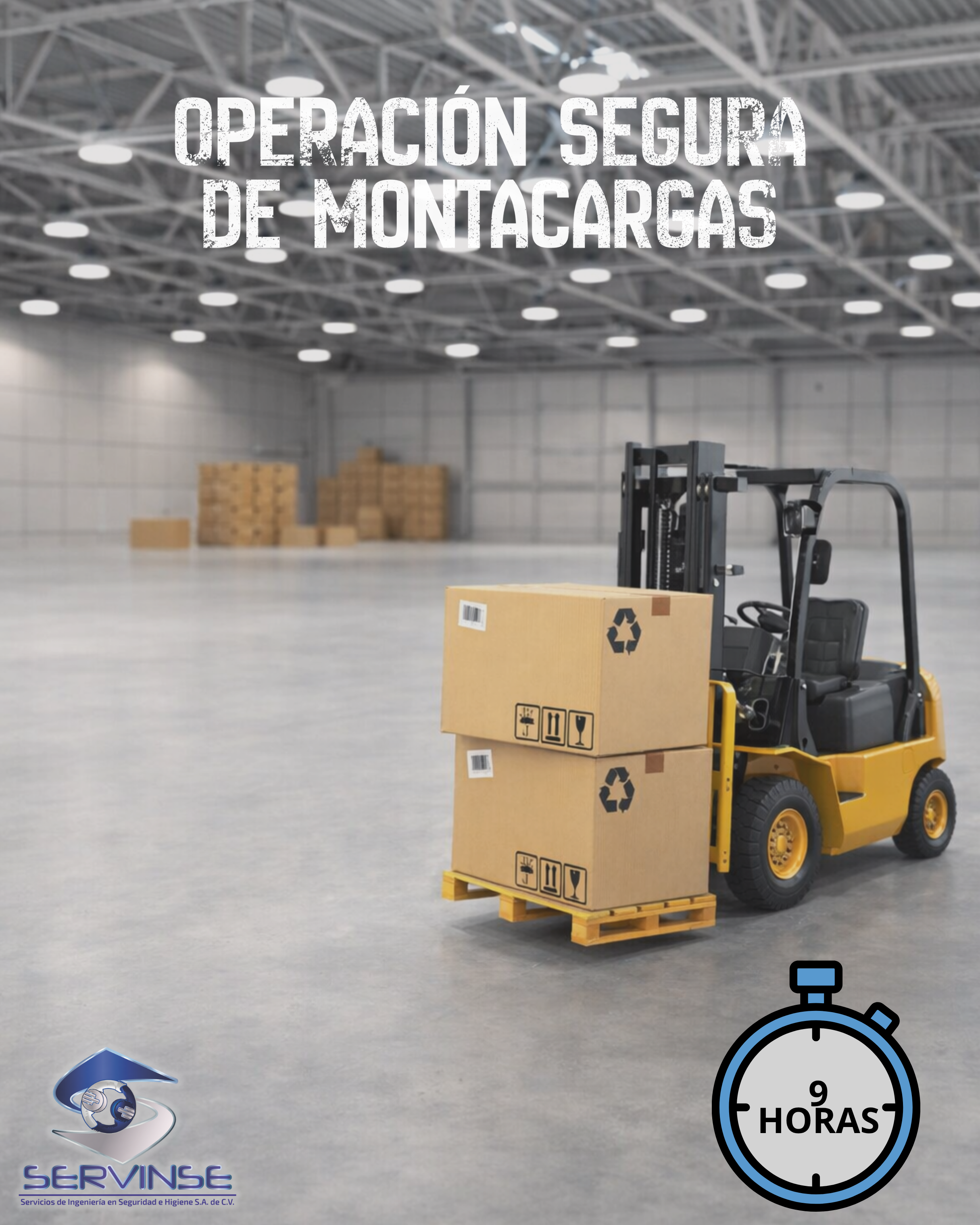 OPERACIÓN SEGURA DE MONTACARGAS (9 hrs.)