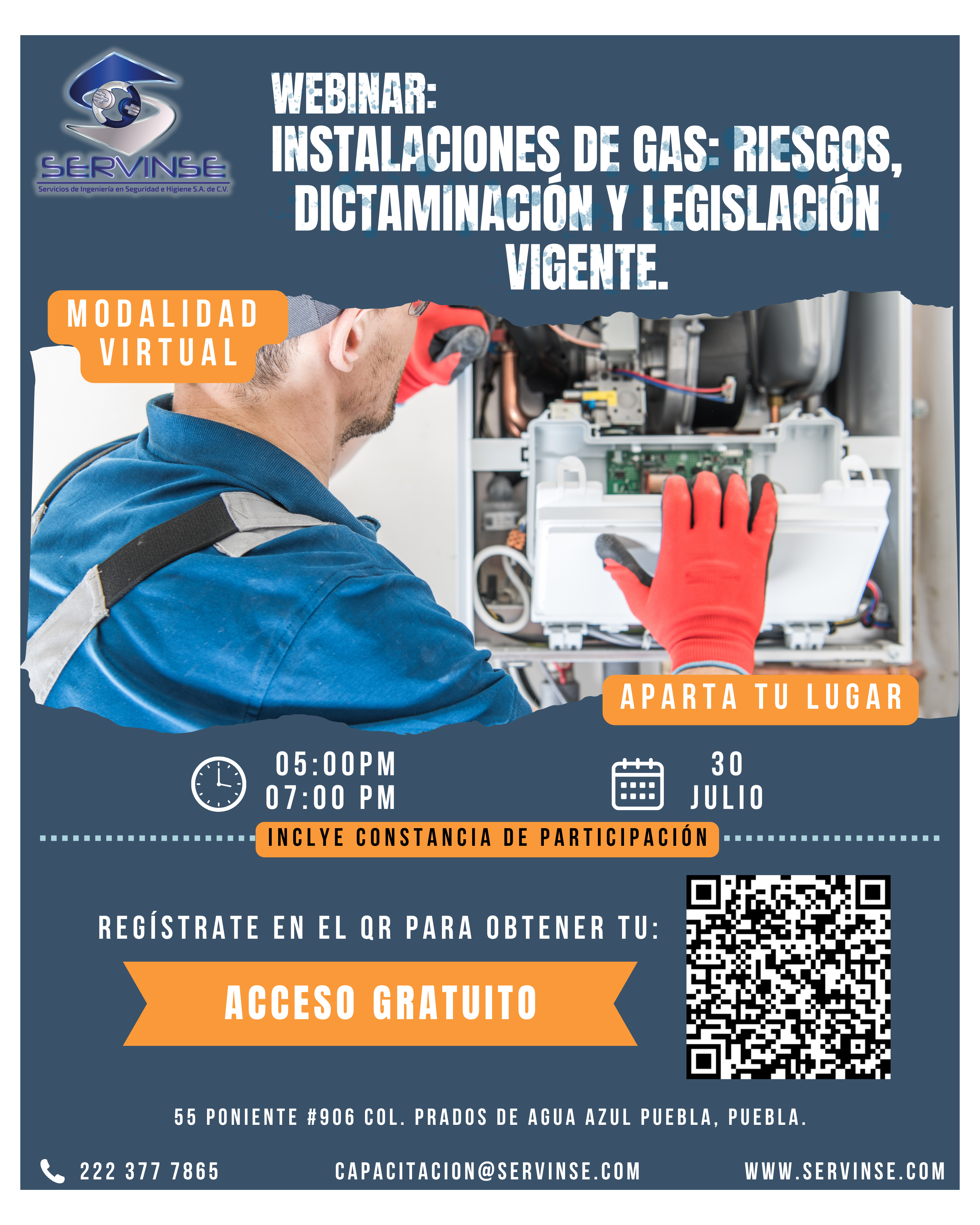 WEBINAR: INSTALACIONES DE GAS: RIESGOS, DICTAMINACIÓN Y LEGISLACIÓN VIGENTE.