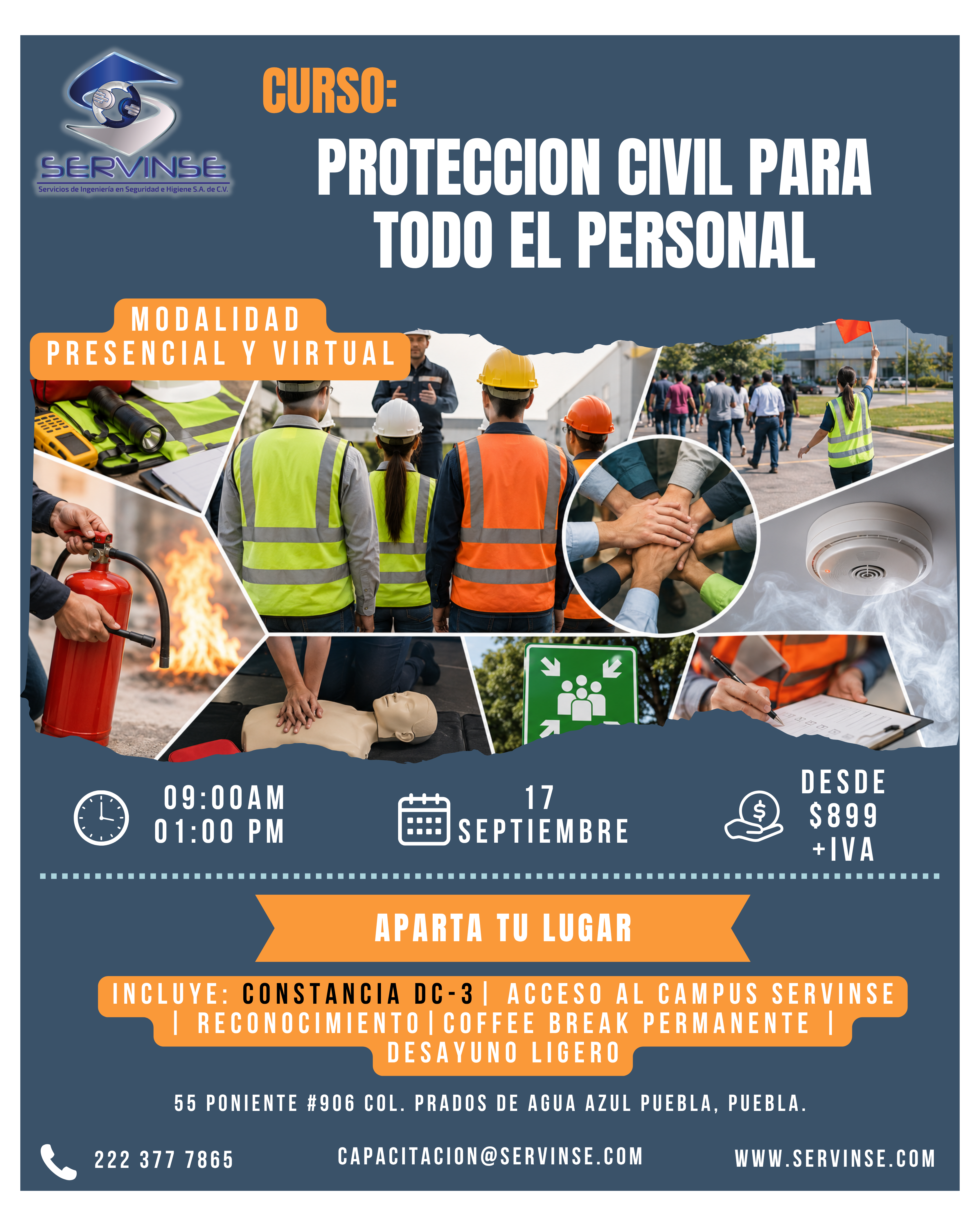 PROTECCIÓN CIVIL PARA TODO EL PERSONAL (4 hrs.)
